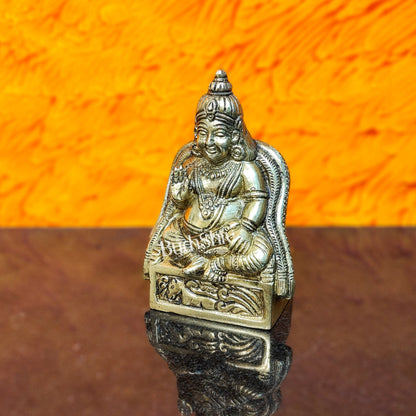 Kubera Brass Idol, 4.5" Height, Handcrafted - Budhshiv.com
