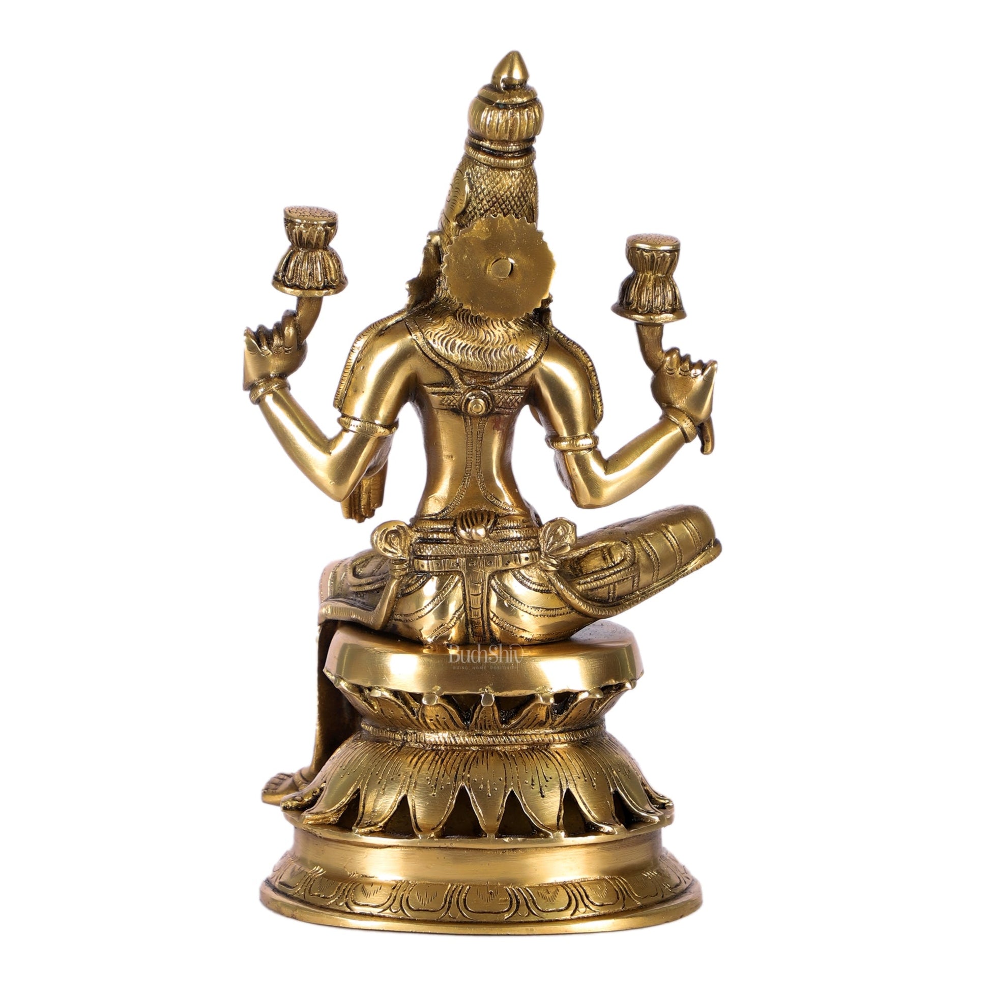 Lakshmi Brass Statue 12 inch - Budhshiv.com