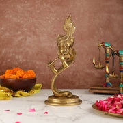 Lord Krishna Brass Idol - Modern Design - Ideal Showpiece - 13.5 inch - Budhshiv.com