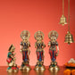 Lord Ram Darbar idols: Superfine Brass Set - 13" stonework - Budhshiv.com