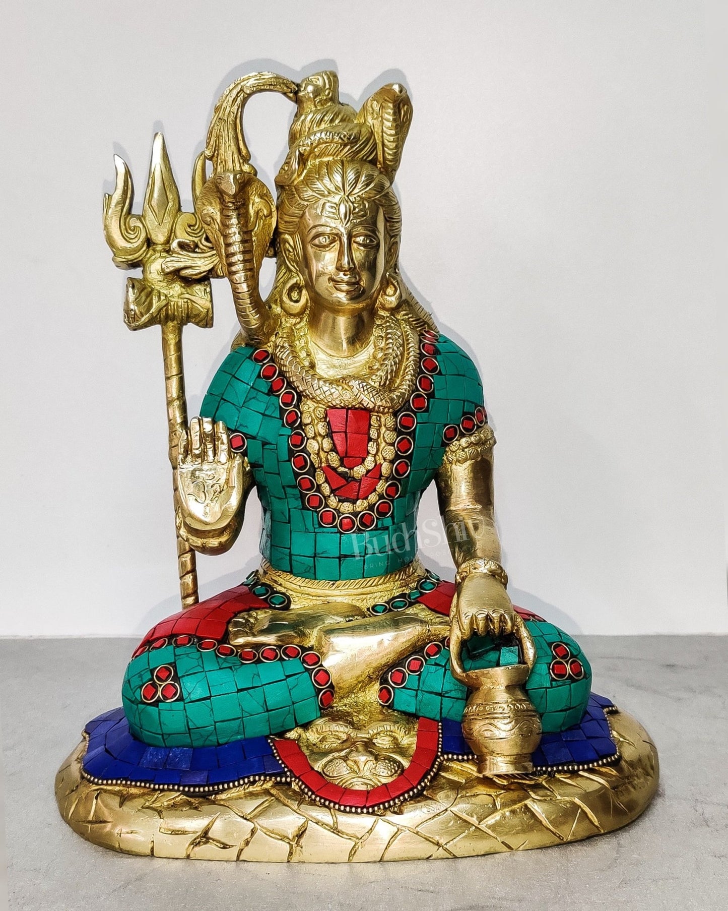 Lord Shiva Brass Idol 10.5 inches - Budhshiv.com