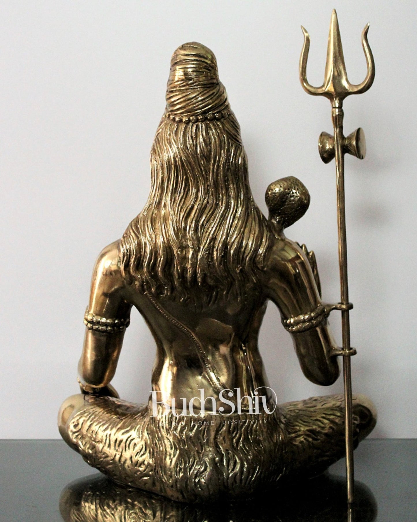 Lord Shiva Brass Idol 20 inches polished brass - Budhshiv.com