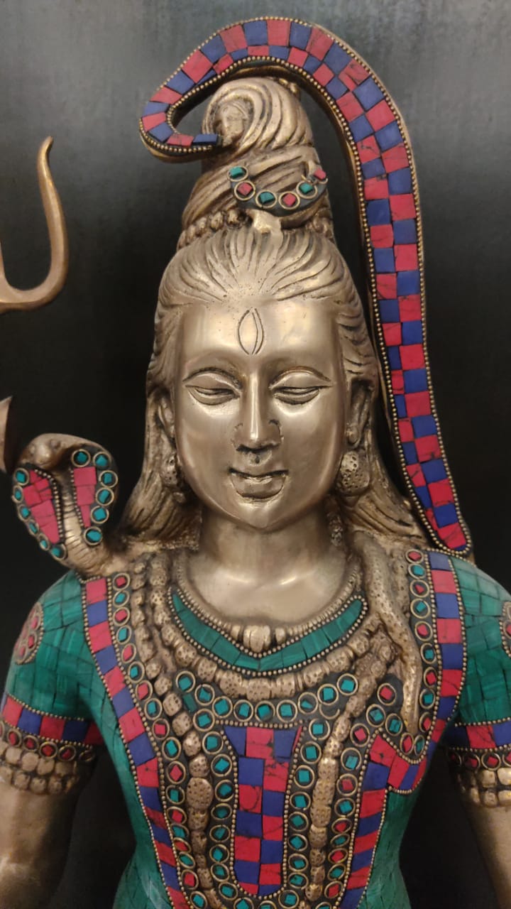 Lord Shiva Brass Idol 23 inches - Budhshiv.com