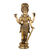 Lord Vishnu Brass Idol - 40 Inch Height - Budhshiv.com