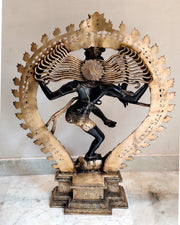 Majestic Handcrafted Nataraja Statue - 35 inch/ 3 feet - Budhshiv.com