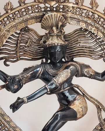 Majestic Handcrafted Nataraja Statue - 35 inch/ 3 feet - Budhshiv.com