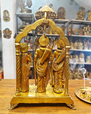 Majestic Ram Darbar Brass Idol 25 inch - Budhshiv.com