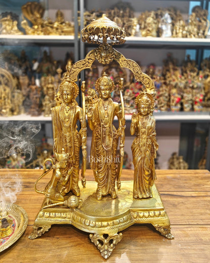 Majestic Ram Darbar Brass Idol 25 inch - Budhshiv.com