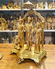 Majestic Ram Darbar Brass Idol 25 inch - Budhshiv.com