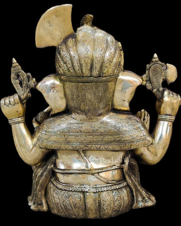 Pagadi Ganesha Brass idol 21 inches - Budhshiv.com