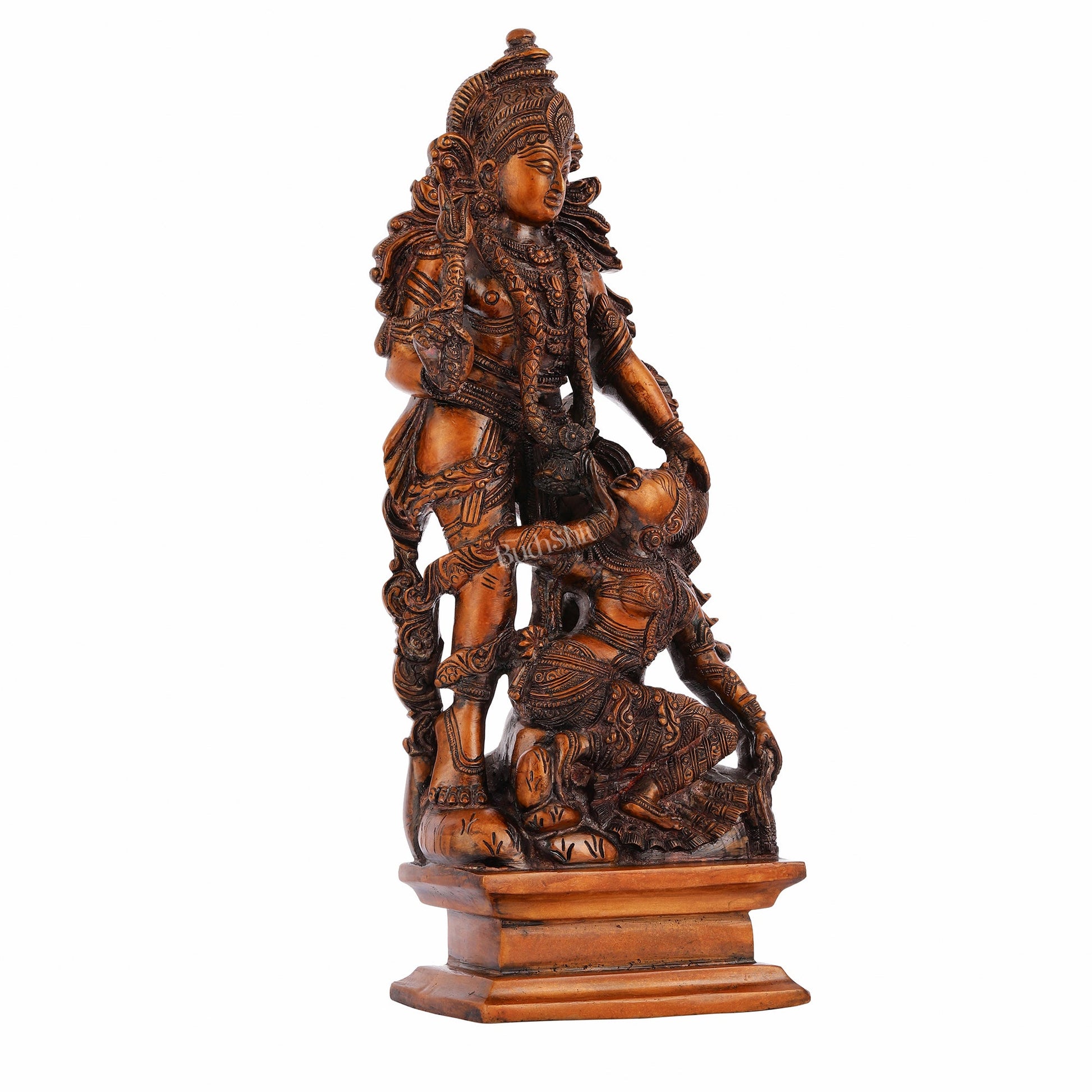 Pure Brass Kamadev and Rati Idol - 13 inch - Budhshiv.com