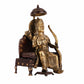 Pure Brass Seated Lord Ram Idol - 15.5" Dual Tone - Budhshiv.com