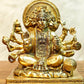 Pure Brass Superfine Panchmukhi Hanuman Blessing Statue - 10 inch - Budhshiv.com