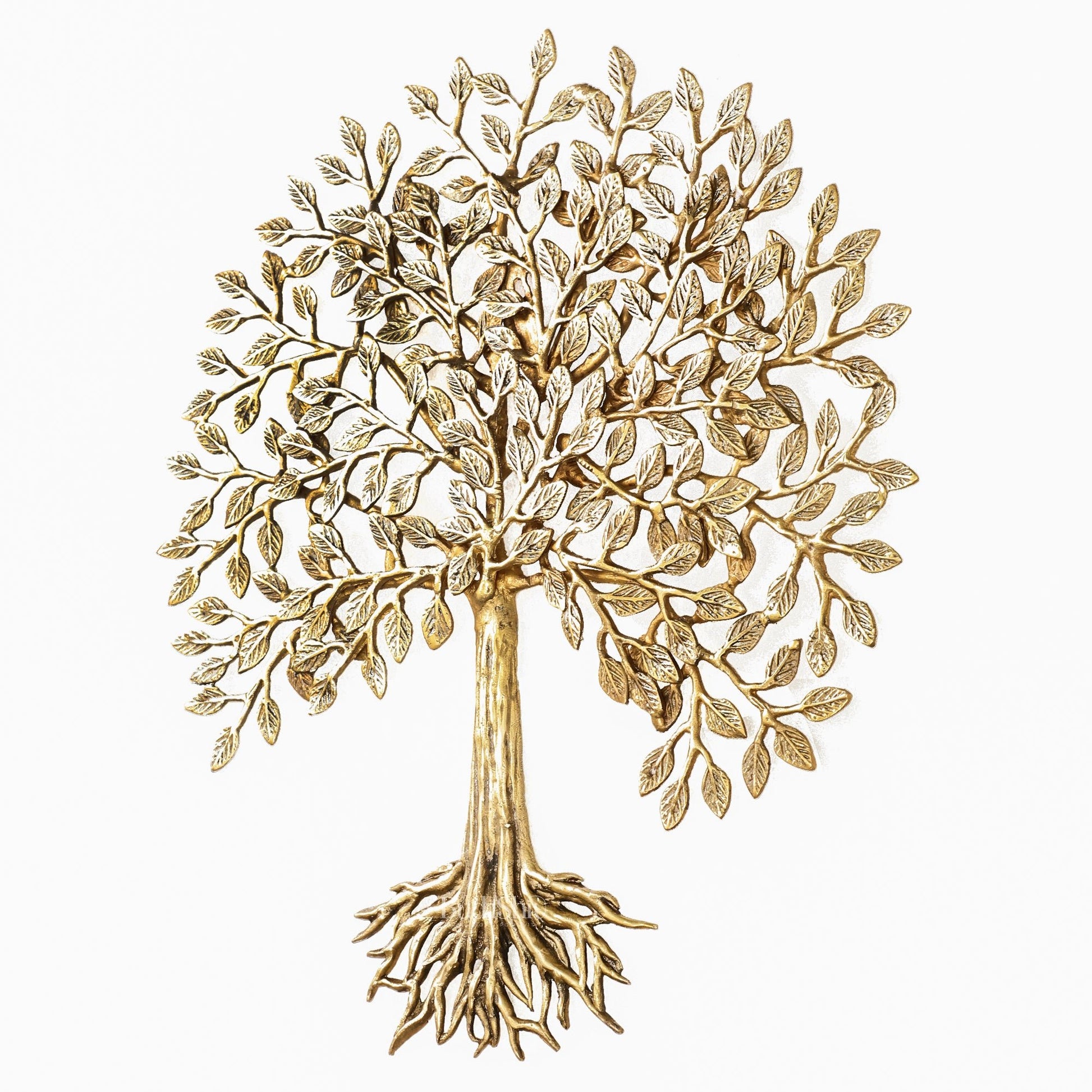 Pure Brass Superfine Wall Hanging Kalpavriksha Bodhi Tree with Roots 20 inch - Budhshiv.com