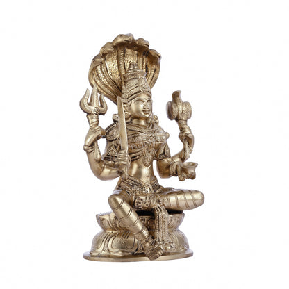 Pure Bronze Karmari Mariamman Statue - 10.5" - Budhshiv.com