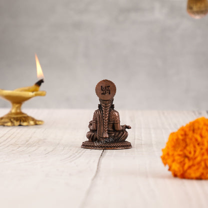 Pure Copper Annapurna/Annapoorna Ma Idol - 2 Inch - Budhshiv.com