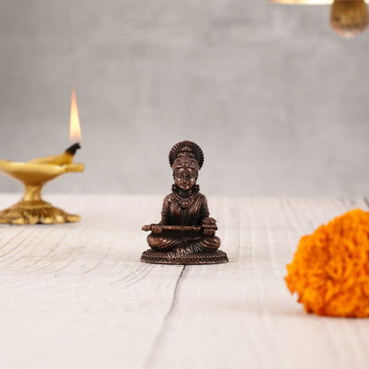 Pure Copper Annapurna/Annapoorna Ma Idol - 2 Inch - Budhshiv.com