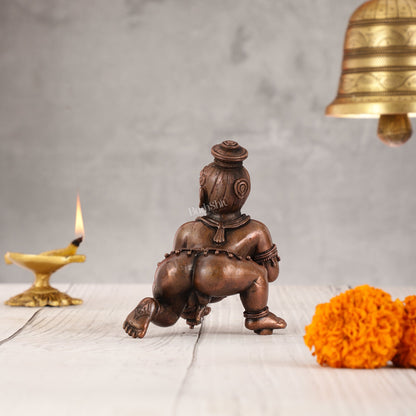 Pure copper Laddoo gopal/laddu gopal baby krishna idol - Budhshiv.com