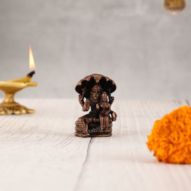 Pure copper Narsimha lakshmi idol | 2 inch BudhShiv Brass
