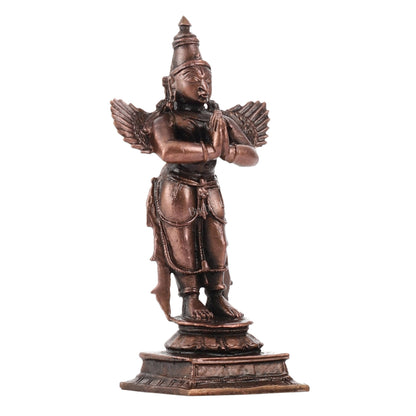 Pure Copper Standing Blessing Garuda Idol | Height 4 inch | BudhShiv Brass Handicrafts - Budhshiv.com