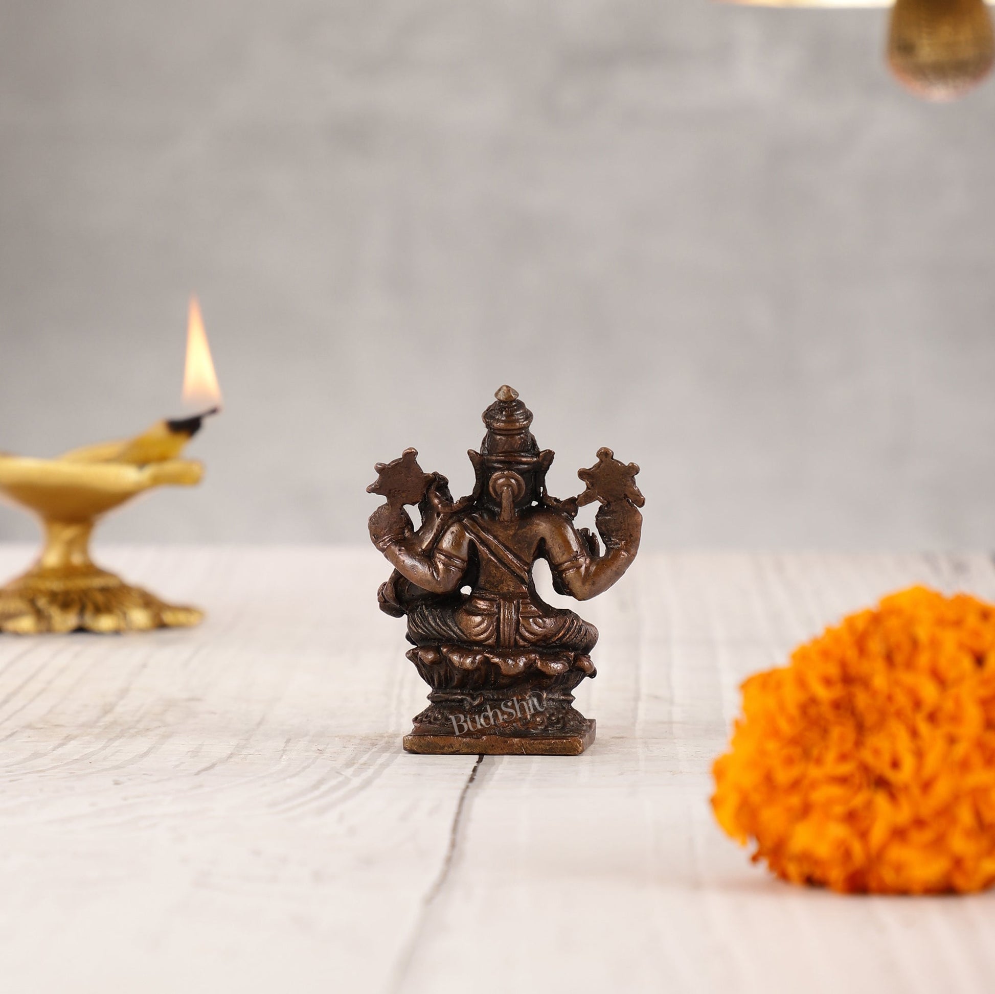 Pure Copper Varaha Lakshmi Idols - 2.5 Inch - Budhshiv.com