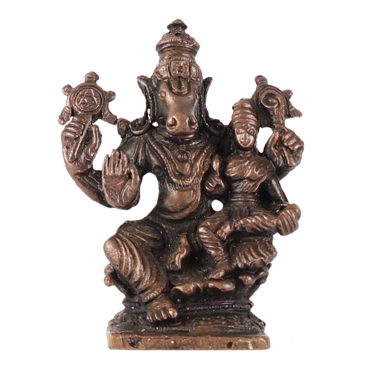 Pure Copper Varaha Lakshmi Idols - 2.5 Inch - Budhshiv.com