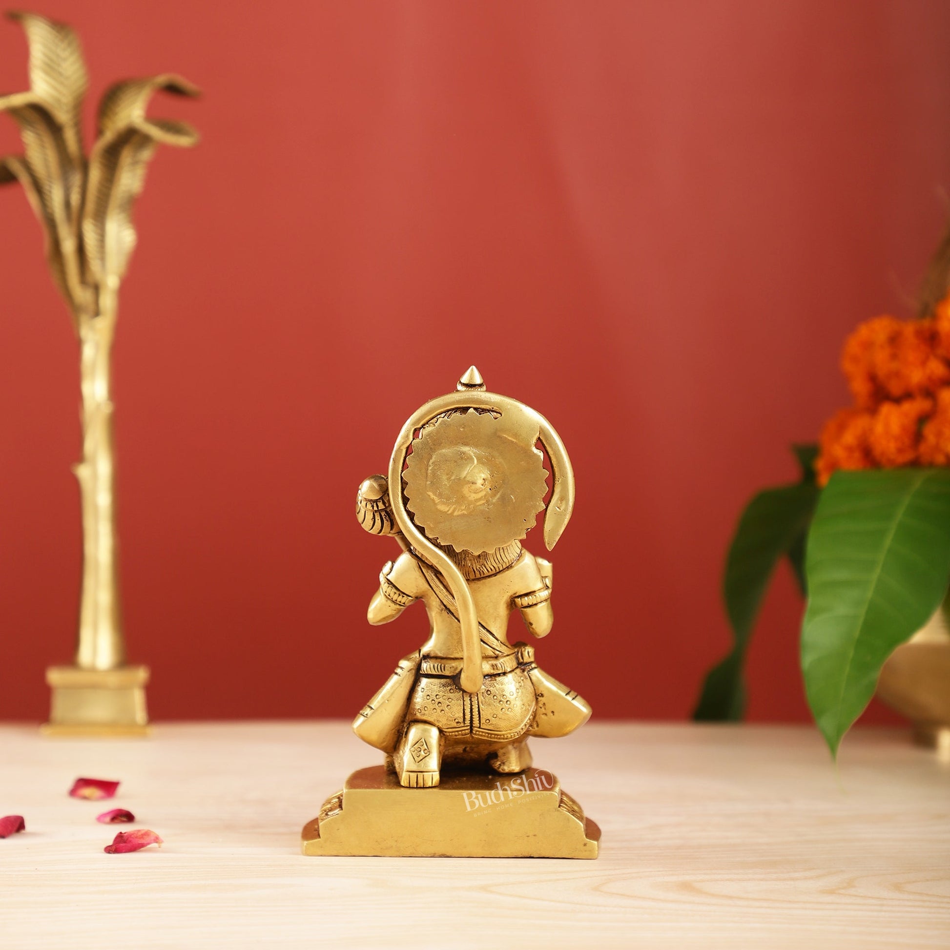 Sankat Mochan Hanuman Ji Superfine Brass Idol 6.5 inch - Budhshiv.com