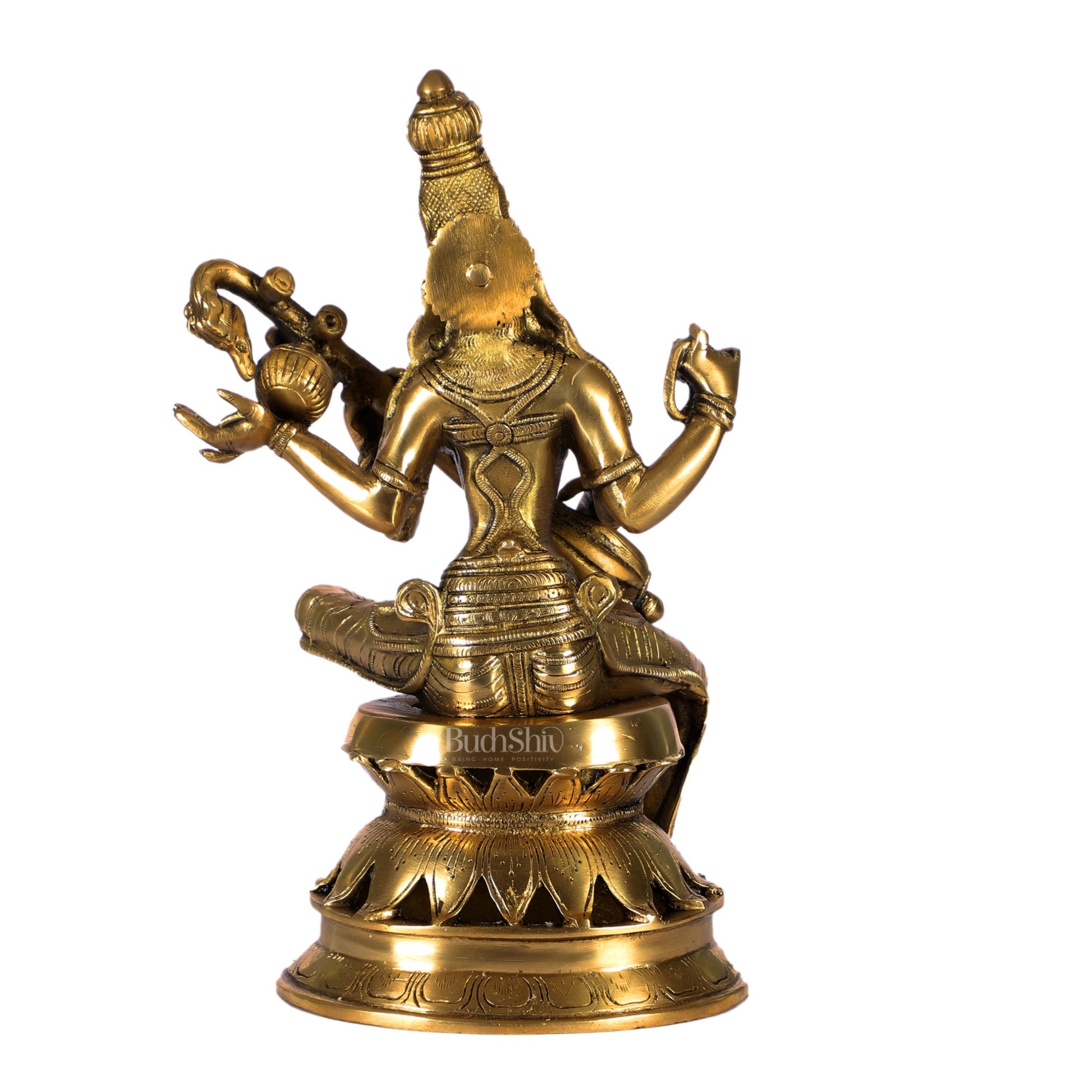 Saraswati Brass Statue 12 inch - Budhshiv.com