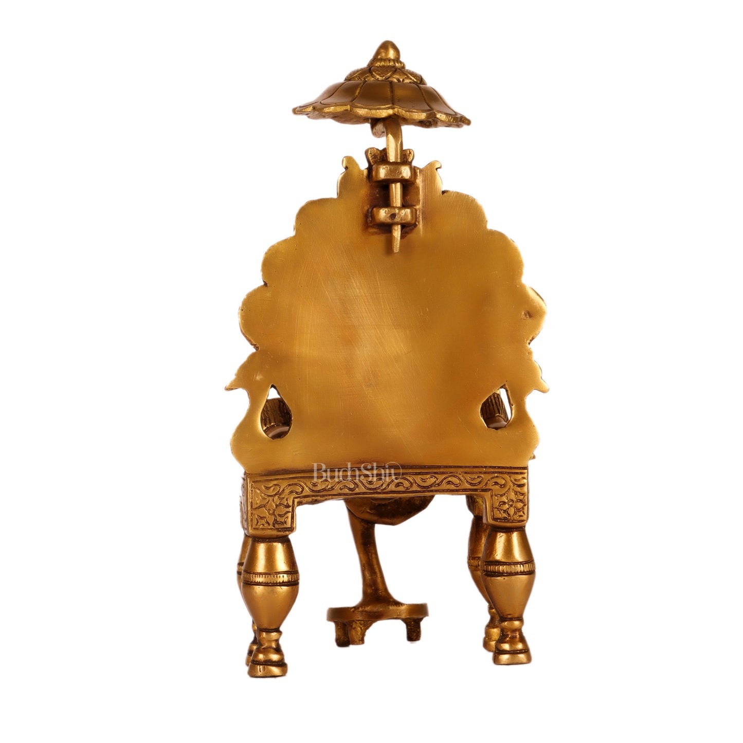 Seated Sai Baba Brass Idol | Blessing Mudra | 8" Height - Budhshiv.com