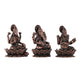 Set of Three Pure Copper Ganesha, Lakshmi, and Saraswati Idols - 2.5 Inch - Budhshiv.com