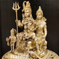Shiv Parivaar Statue - Superfine Brass Handcrafted | 15" Height - Budhshiv.com