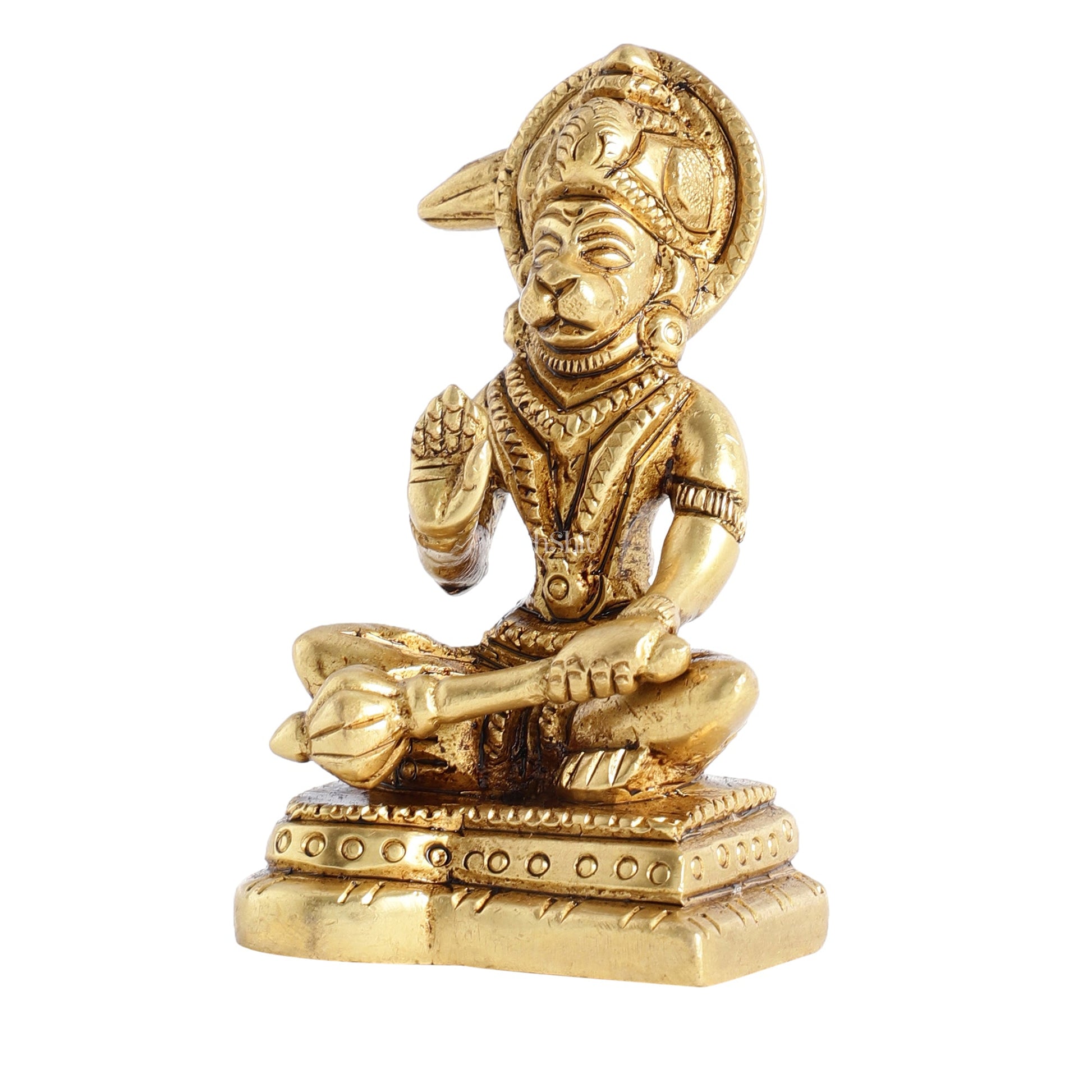 Small Brass Hanuman Idol 3 inch - Budhshiv.com