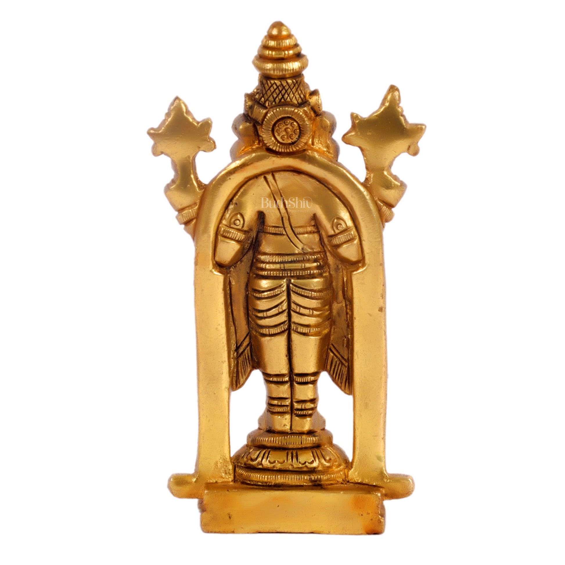 Small Lord Venkateshwara Perumal Brass Statue | 5 inch - Budhshiv.com