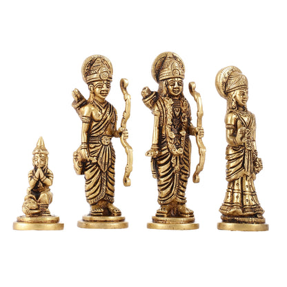 Small Size Superfine Brass Ram Darbar - Handcrafted Masterpiece 4.5 inch - Budhshiv.com