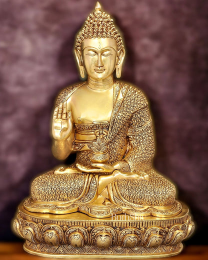 Superfine Brass Buddha Statue - 23 inch - Budhshiv.com