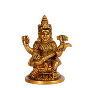 Superfine Brass Ganesha, Lakshmi, Saraswati Idols 3.5 " - Budhshiv.com
