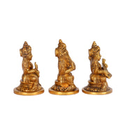 Superfine Brass Ganesha, Lakshmi, Saraswati Idols 3.5 " - Budhshiv.com