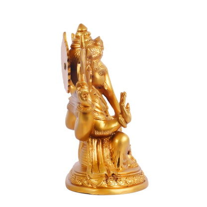 Superfine Brass Ganesha Statue | Height 11.5 inches | God of New Beginnings - Budhshiv.com