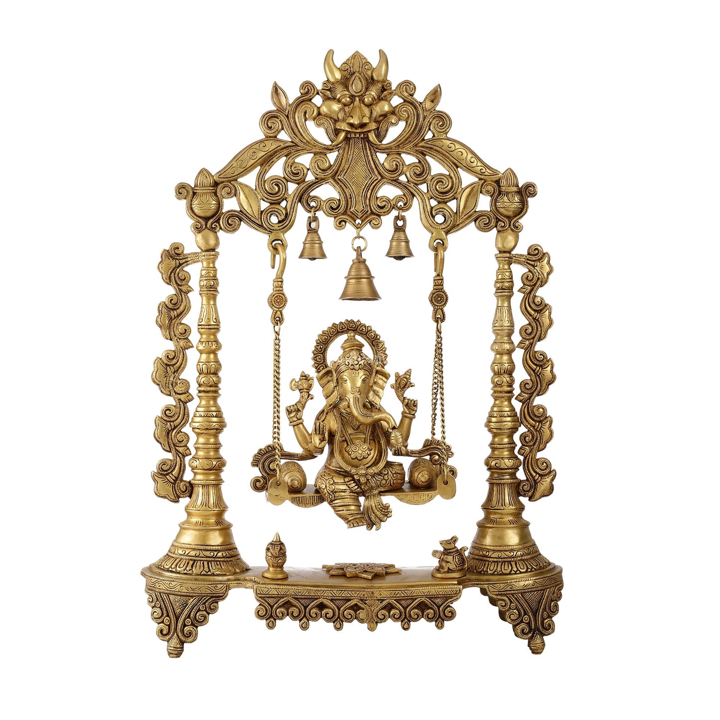 Superfine Brass Ganesha Swing - 26x18.5x5 Inch - Budhshiv.com
