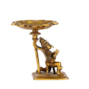 Superfine Brass Garuda Lamp - Traditional and Contemporary Candle Holder 6.5" - Budhshiv.com