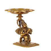 Superfine Brass Garuda Lamp - Traditional and Contemporary Candle Holder 6.5" - Budhshiv.com