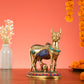 Superfine Brass Kamdhenu Cow with Calf Idol | Height 8.5 inch - Budhshiv.com