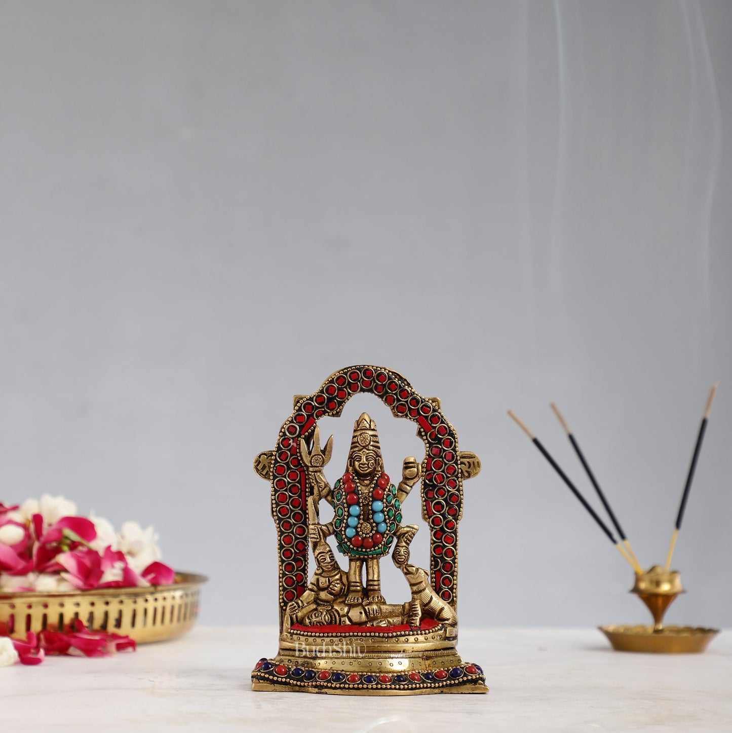 Superfine Brass Mahalasa Narayani Mohini Vishnu Avatar Idol | Height 5.5 inch - Budhshiv.com