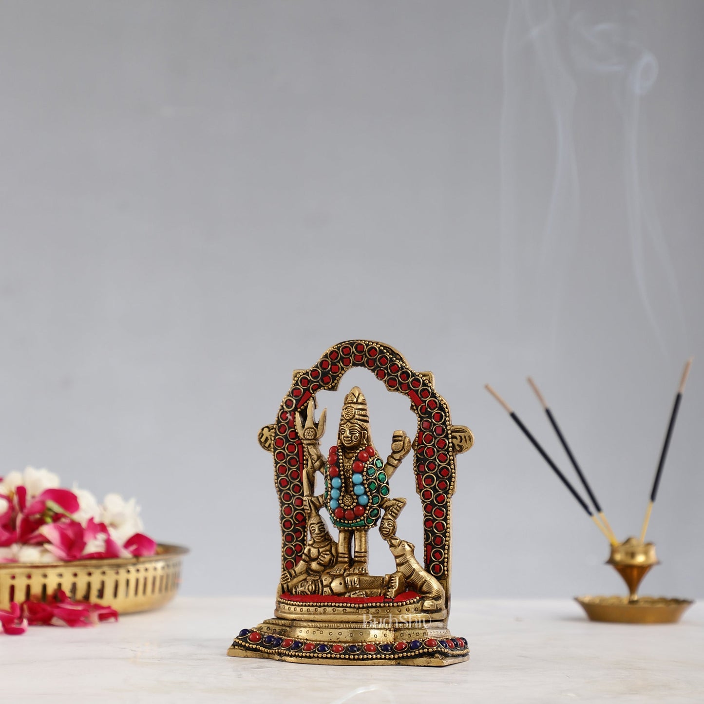 Superfine Brass Mahalasa Narayani Mohini Vishnu Avatar Idol | Height 5.5 inch - Budhshiv.com