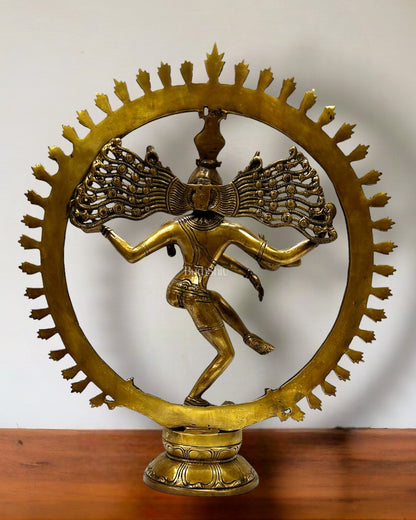 Superfine Brass Nataraja Statue - 20 - Budhshiv.com