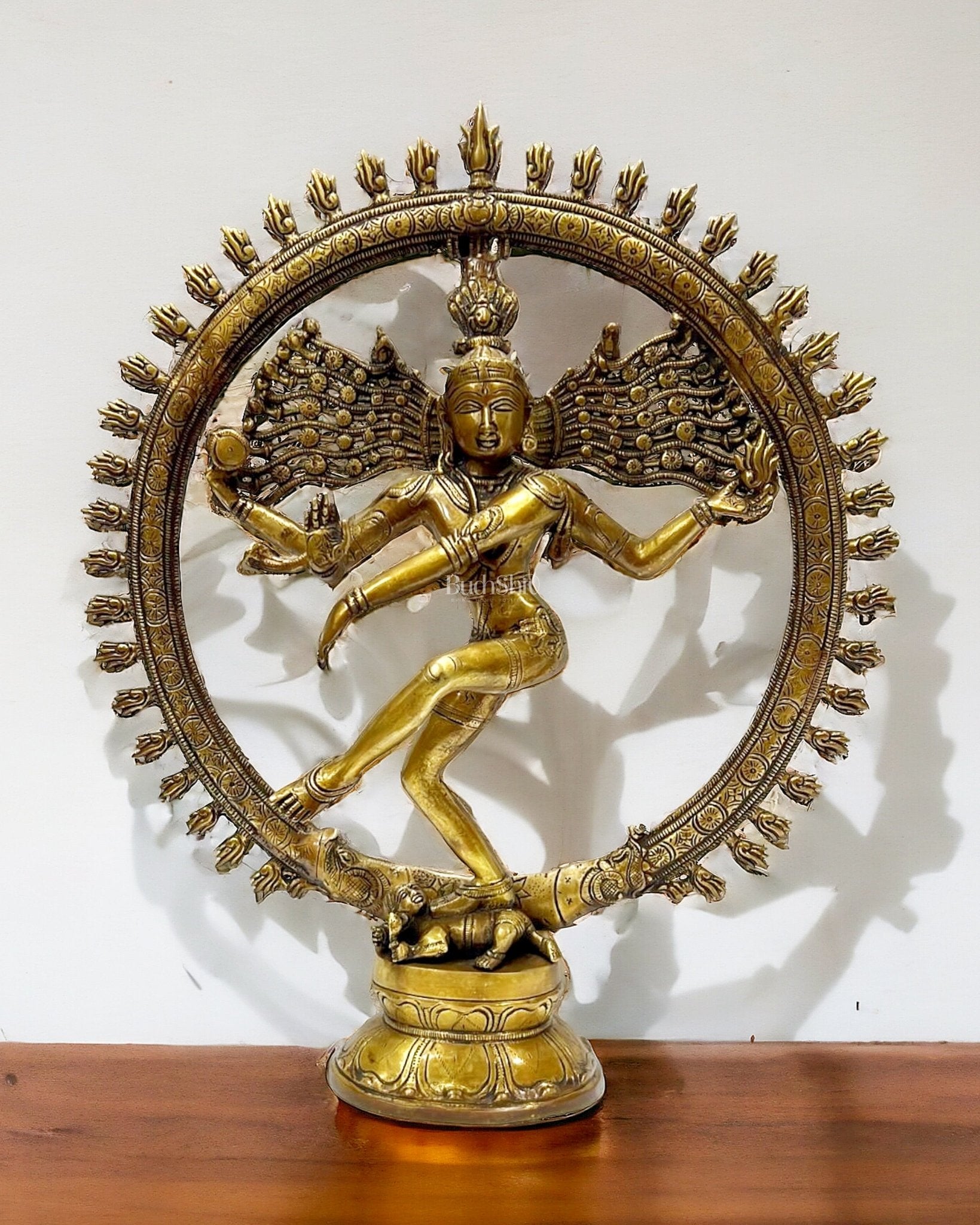 Superfine Brass Nataraja Statue - 20 - Budhshiv.com