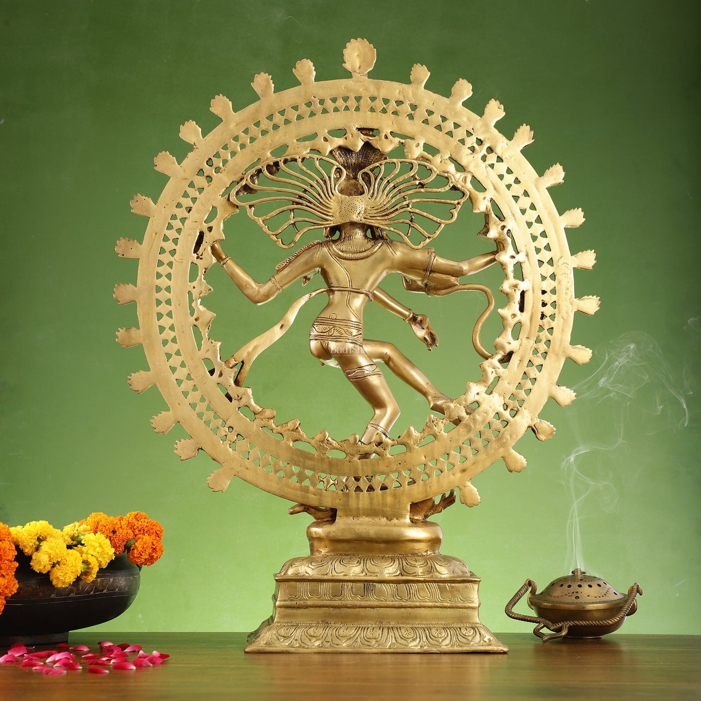 Superfine Brass Nataraja Statue - 28 inch Dancing Shiva - Budhshiv.com