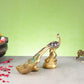 Superfine Brass Peacock Showpiece with Stonework 12 inch - Budhshiv.com