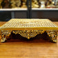 Superfine Brass Pooja Chowki Aasan for Temple - 8 x 8 inch - Budhshiv.com