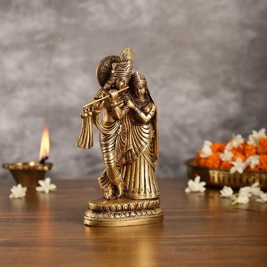 Pure brass handcrafted Radha Krishna idols and statues. –